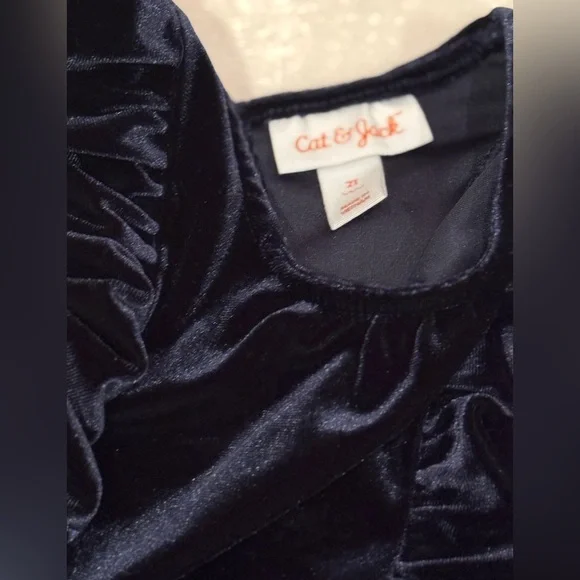 2T Navy Blue Ruffle Toddler Baby Jumpsuit- Cat & Jack - Picture 3 of 3